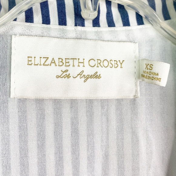 Elizabeth Crosby Pippa Ruffle Stripe Wrap Dress - Picture 10 of 14